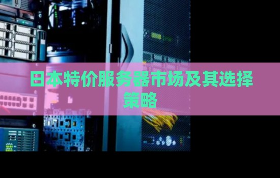 日本特价服务器市场及其选择策略